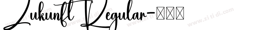 Zukunft Regular字体转换